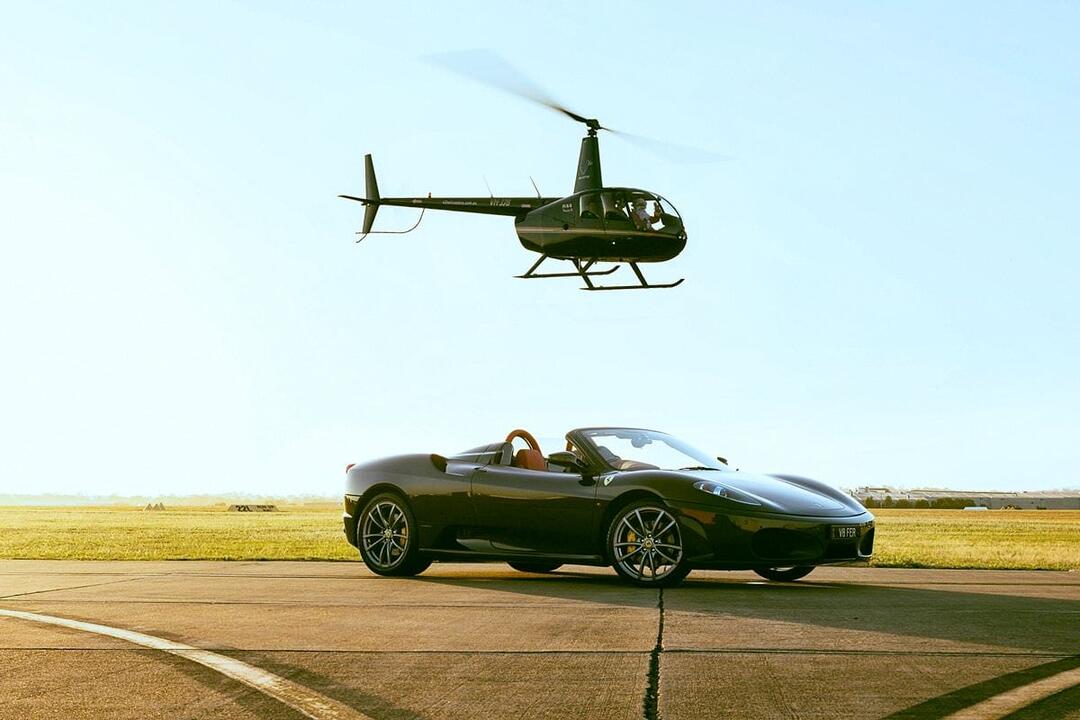 Exclusive Ferrari and Helicopter Lesson Gift Voucher - Brisbane QLD