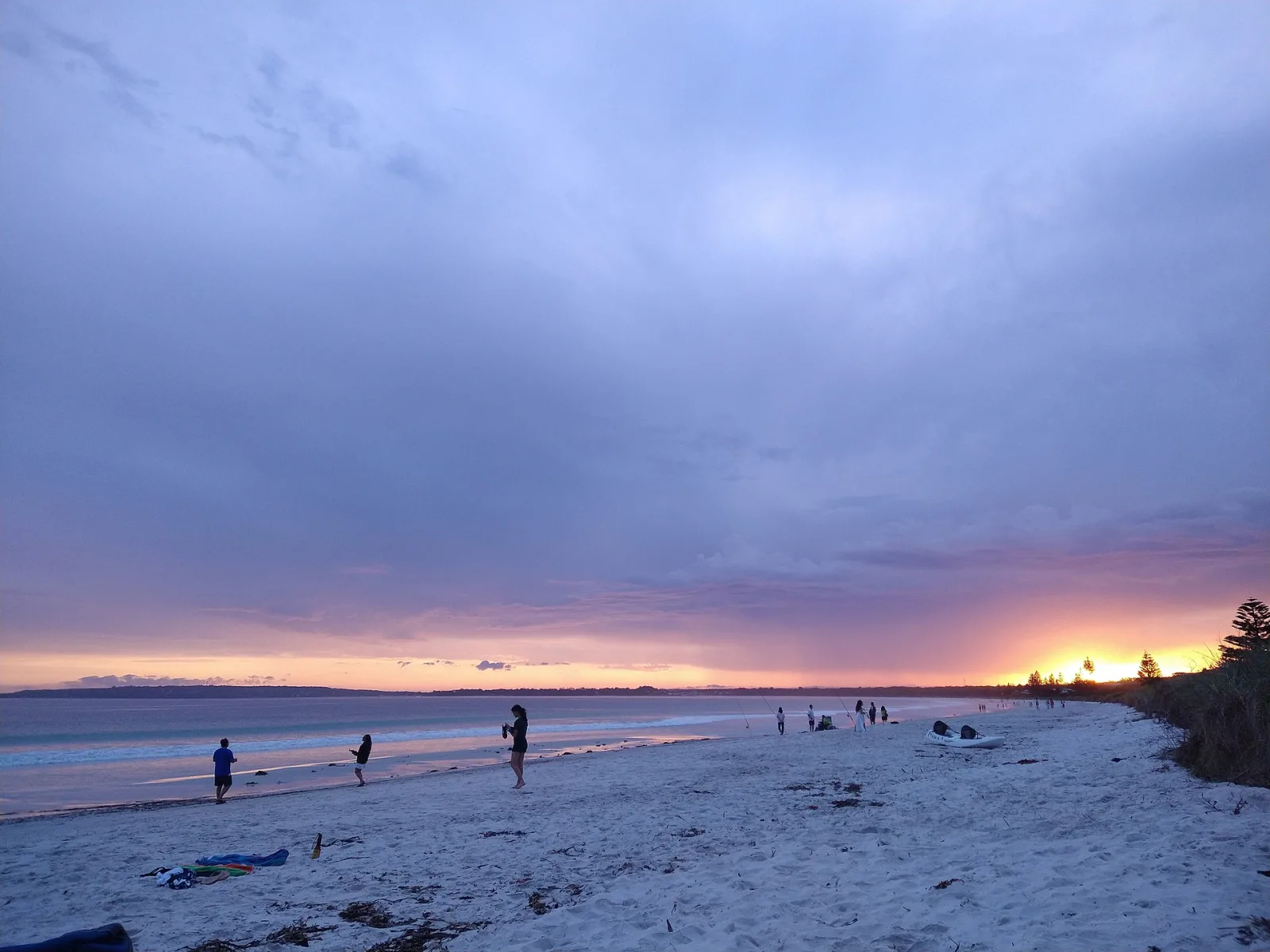 Callala Beach in Jervis Bay at sunset.